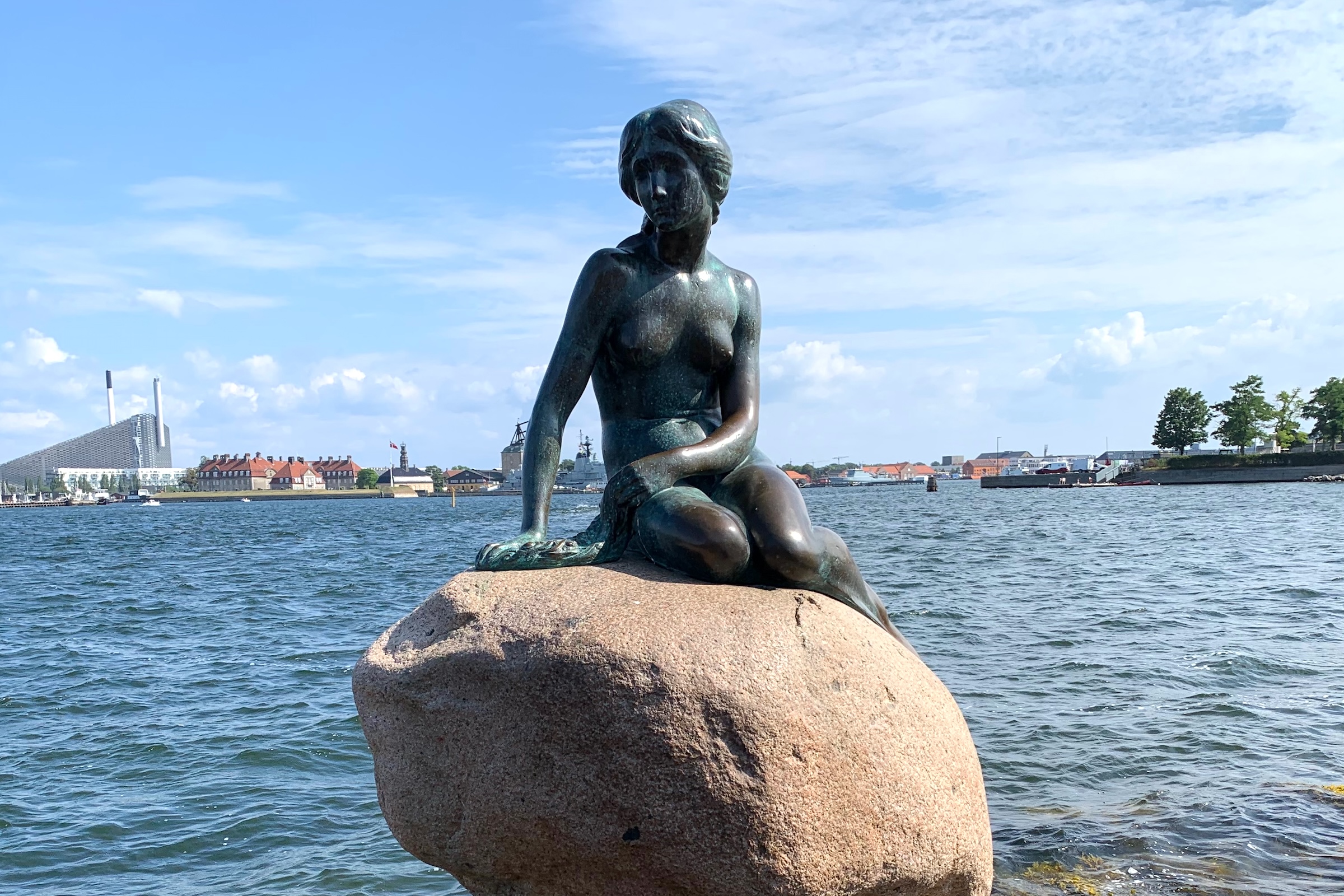 The Little Mermaid at the harbour of Copenhagen